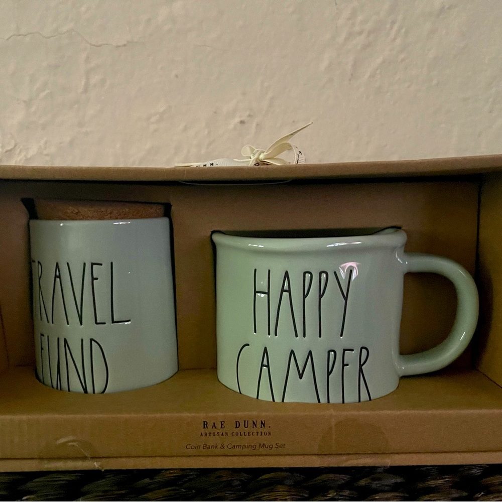 Rae Dunn Happy Camper Mug & Bank